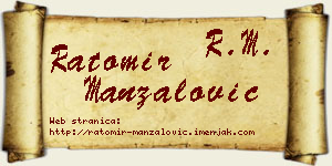 Ratomir Manzalović vizit kartica